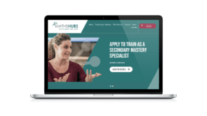 Maths Hub website, Education web design, Training web design