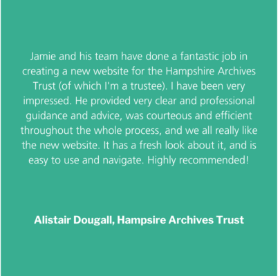 Hampshire web design testimonial